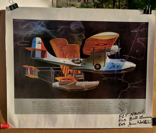 Lithograph naval aviation 75th - naval,