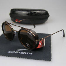 Retro Sunglasses  Round Windproof Matte Frame Metal Carrera Glasses A++