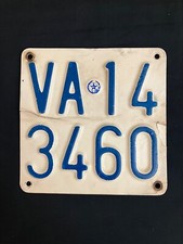  Lambretta Vespa Scooter Original Varese Italian Number Registration Plate.