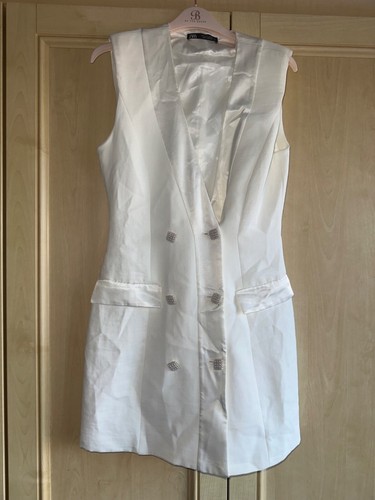 Zara white pearl button - zara,