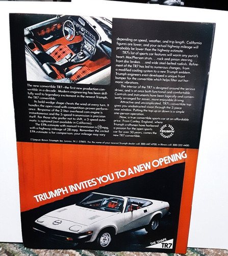 1979 triumph tr7 car - 1979,