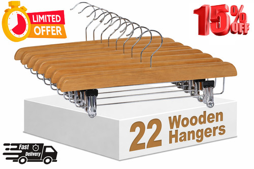 Wooden coat hangers suit - wooden,