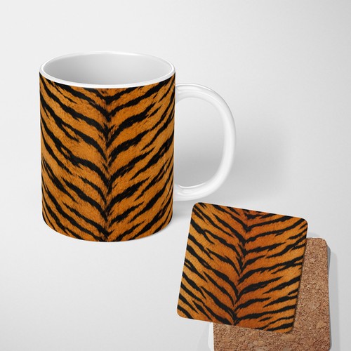Tiger print mug wild - tiger,