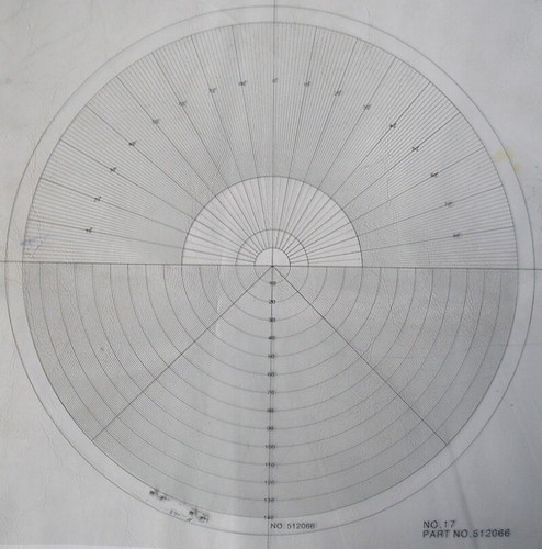 Optical comparator chart - chart, for