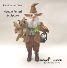 Needle Felted Forest Elf and