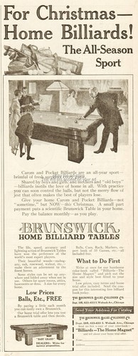 1917 brunswick billiard - 1917, table