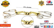 UNIVERSAL 3 RING GAG HORSE BIT GERMAN SILVER Gold HORSE BIT