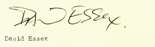 David essex signed - note, pop
