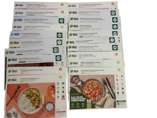 Hellofresh recipe cards lot - hellofresh,