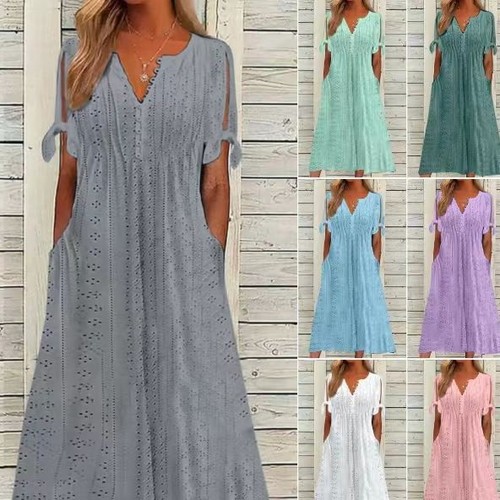 Ladies neck long dresses - ladies,
