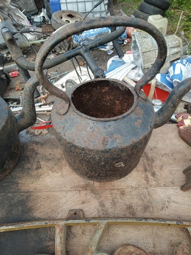 Antique cast iron kettle - antique,