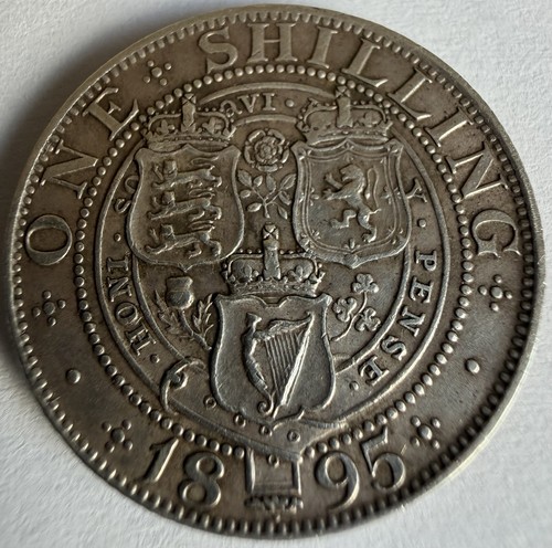 1895 victoria silver shilling - victoria,