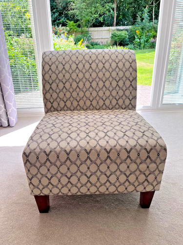 Grey cream patterned fabric - grey,