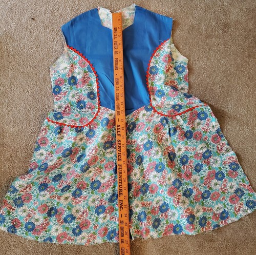 Vintage feedsack fabric dress - vintage,