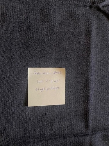 Solid black woven gaberdine - solid,