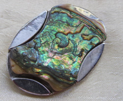 Vintage shell brooch - shell,