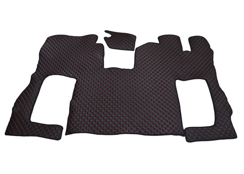 Black with red eco leather - eco,