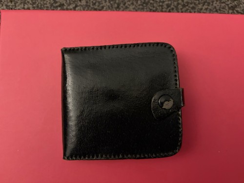 Black leather tray - black,