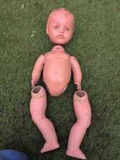 ANTIQUE 53CM CHINA HEAD PORCELAIN BABY DOLL FOR RESTORATION VINTAGE COLLECTABLE