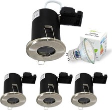 4 Pcs Fire Rated GU10 Downlights IP65 Bathroom Recessed Ceiling Lights Warm