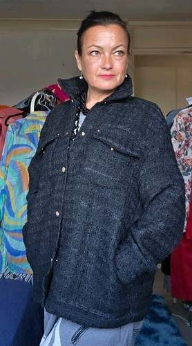 Zara black boucle jacket - black,