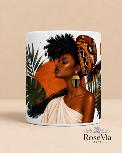 Black woman mug african - black,