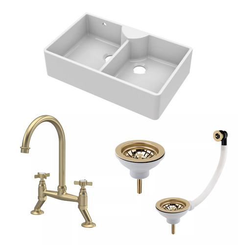 Traditional fireclay kitchen - traditional,