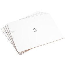 Set of 4 White Heart Cork