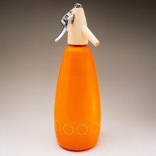 Orange + Circles BOC Soda Siphon Sparklet's Aquarius Mk3 Bottle Retro 1970s