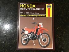 HONDA MBX/MTX125 & MTX200 1983 to 1993 SERVICE REPAIR MANUAL BY HAYNES