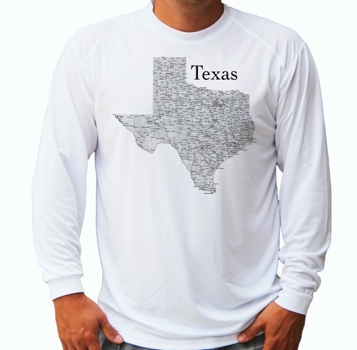 Texas state map - map, boat