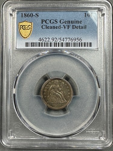 1860 seated liberty dime - liberty,