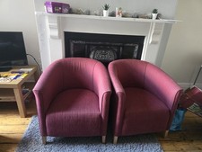 Cane Furniture Two-Seat Sofa and Two Single Chairs In Red Color 