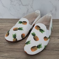 Flossy FRASSY Pineapples Slip On Canvas Shoe Pump Plimsoll EU38 Comfort Spain