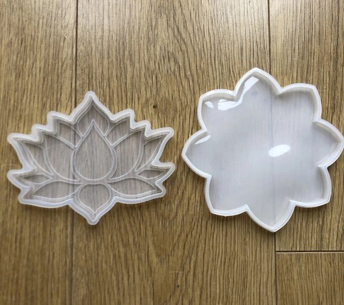 2pcs flowers coaster resin - flowers,