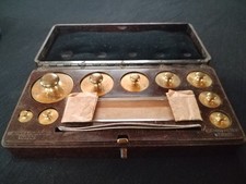 Vintage Griffin & Tatlock brass Apothecary Grains / Weights British Bakelite Box