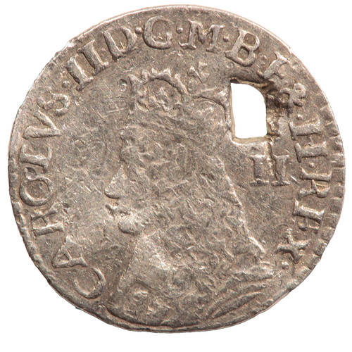 Undated king charles silver - king,