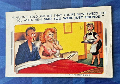 Saucy bamforth comic postcard - saucy,