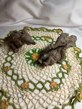 Two Elephant Figurines From "The Herd" Collection by Martha Carey