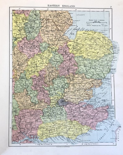 Eastern england map - england,