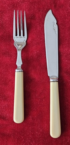 Fish knife and fork - and,