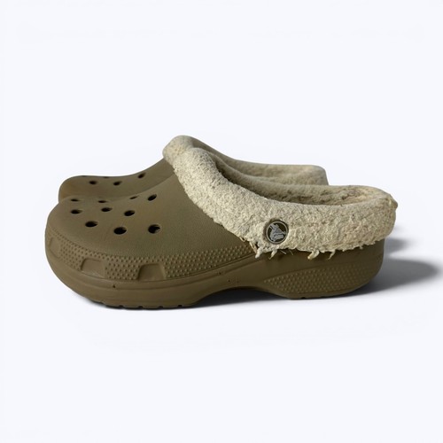 Crocs fleece lined clogs khaki - crocs,