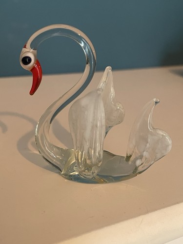 Beautiful vintage glass - vintage, swan