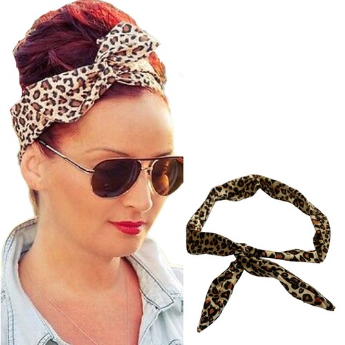 Leopard wire headband - leopard,