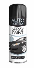 AX BLACK GLOSS Spray Paint Aerosol Can Auto Extreme Car Van Bike 400ml & 250ml