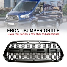 Matt Black Front Bumper Grille Grill Fit Ford Transit MK8 2015-2018 Raptor Style