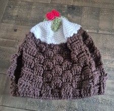 Christmas pudding knitted tea