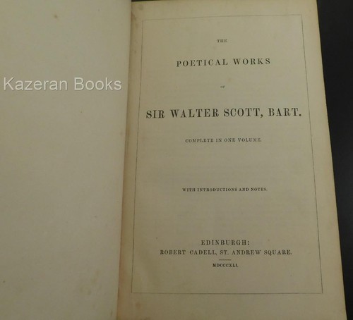 Antique 1841 poetical works - poetical,