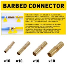 40Pcs Brass Straight Fuel Line