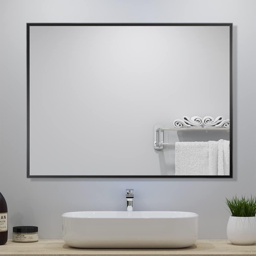 Large black rectangle wall - large,